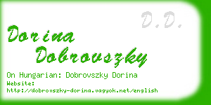 dorina dobrovszky business card